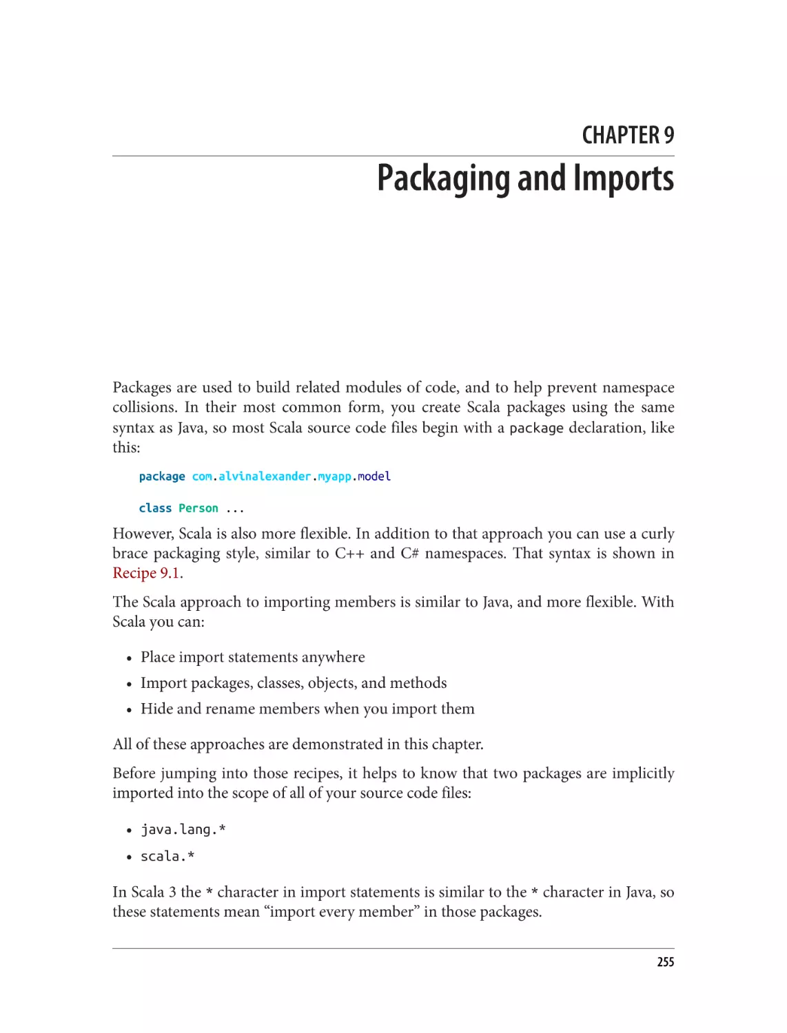 Chapter 9. Packaging and Imports