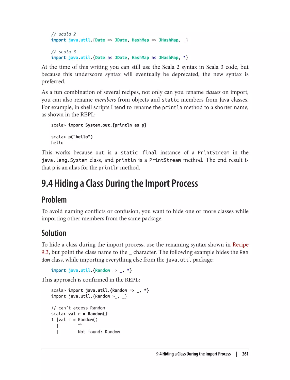 9.4 Hiding a Class During the Import Process
Problem
Solution