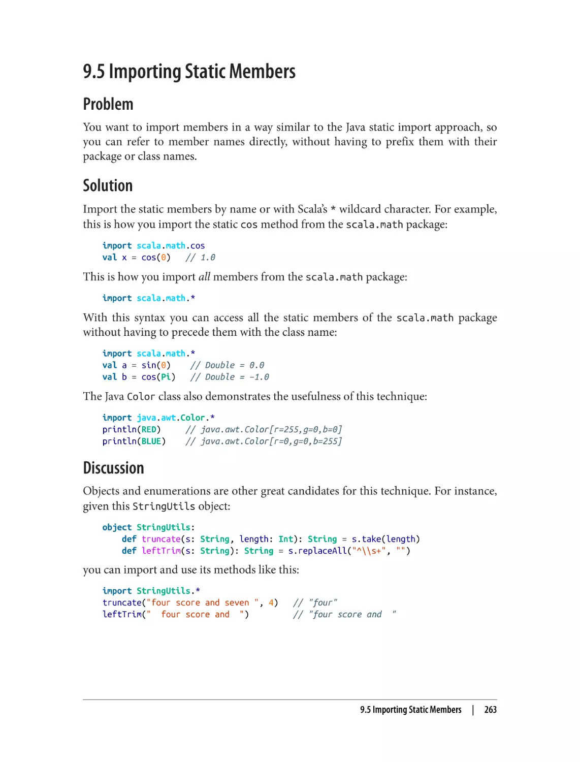 9.5 Importing Static Members
Problem
Solution
Discussion