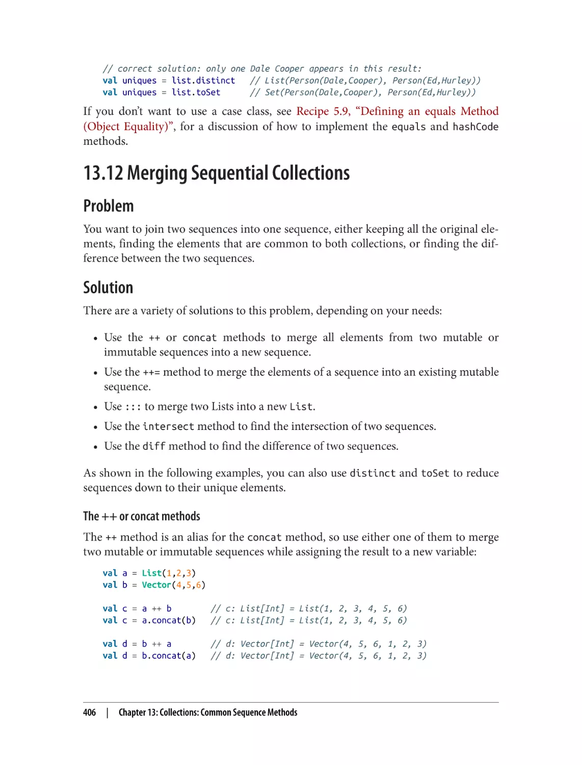 13.12 Merging Sequential Collections
Problem
Solution
