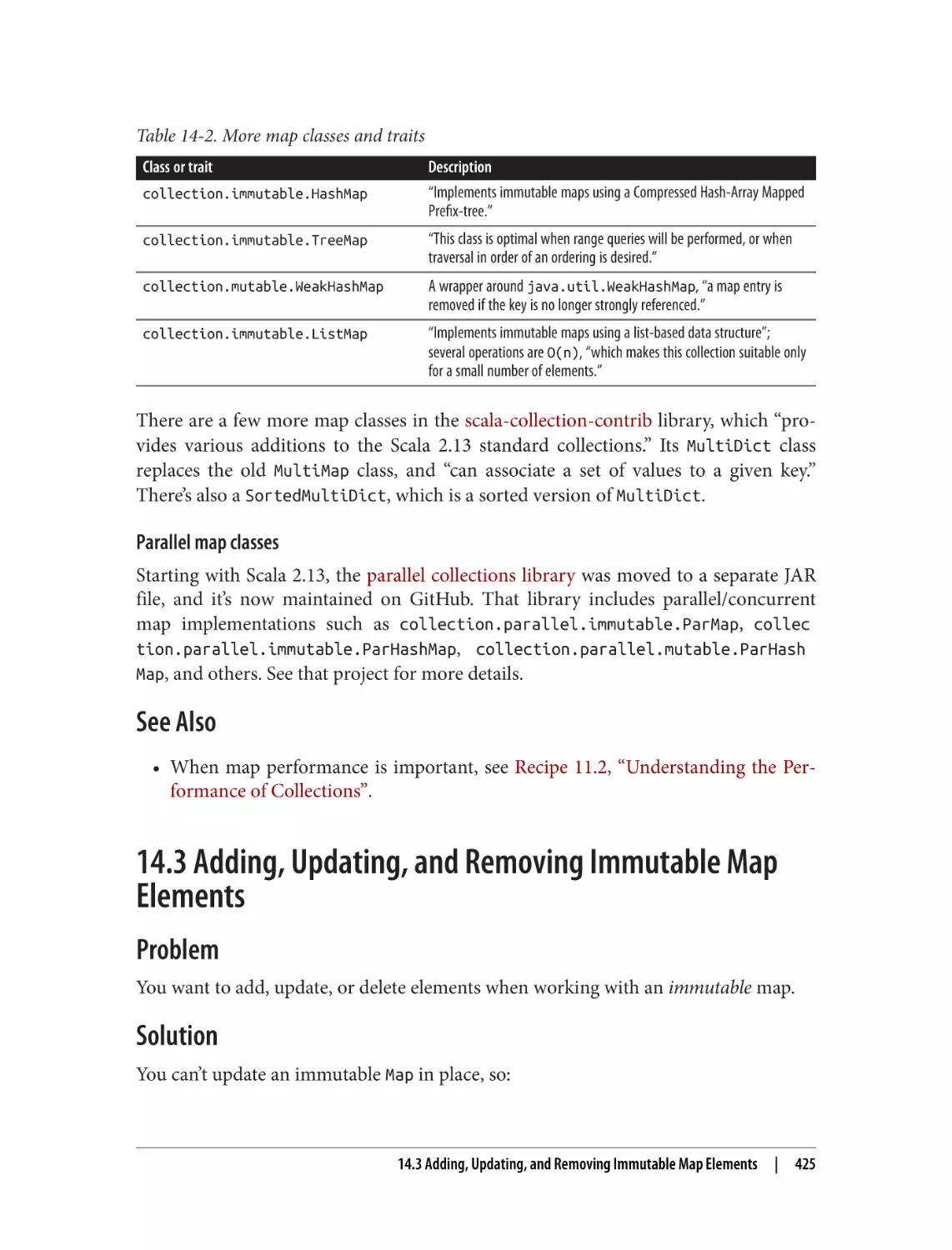 See Also
14.3 Adding, Updating, and Removing Immutable Map Elements
Problem
Solution