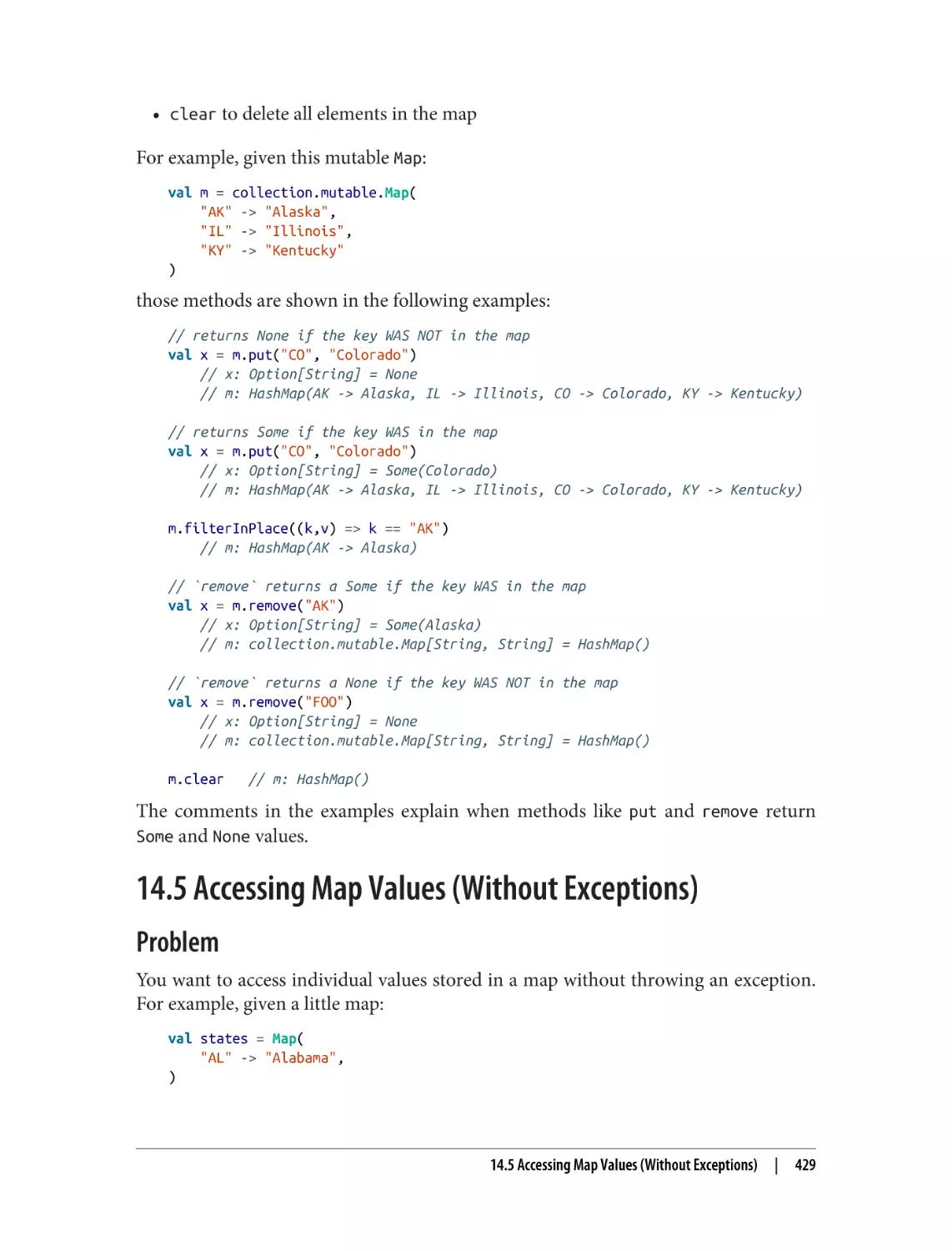 14.5 Accessing Map Values (Without Exceptions)
Problem