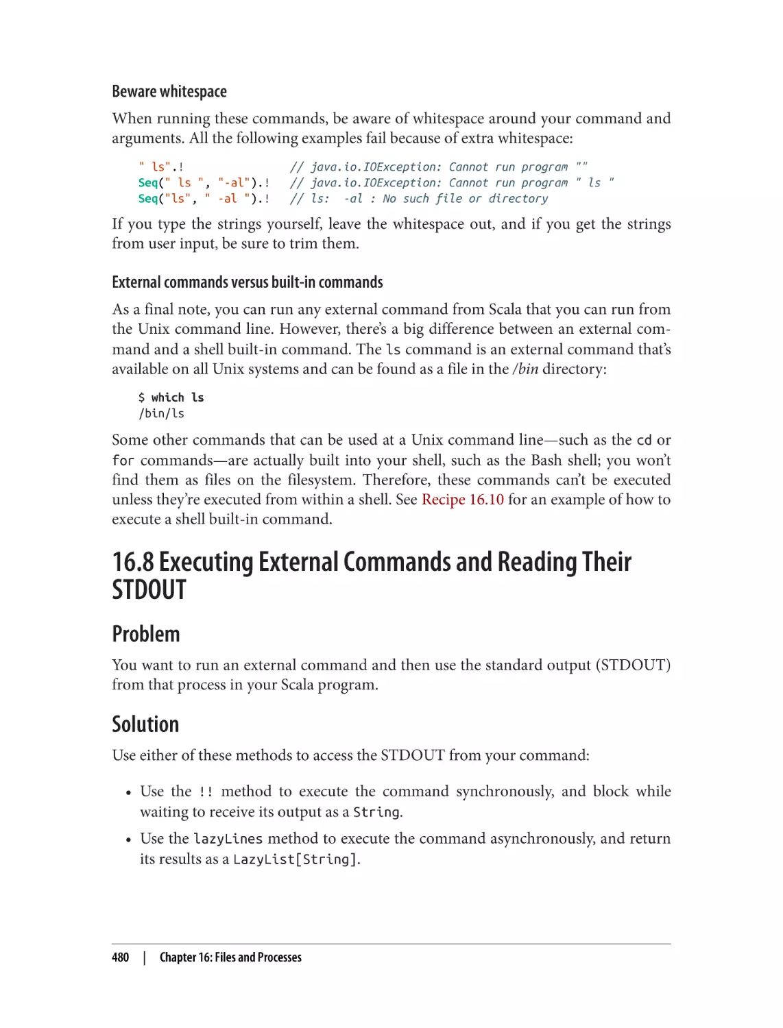 16.8 Executing External Commands and Reading Their STDOUT
Problem
Solution