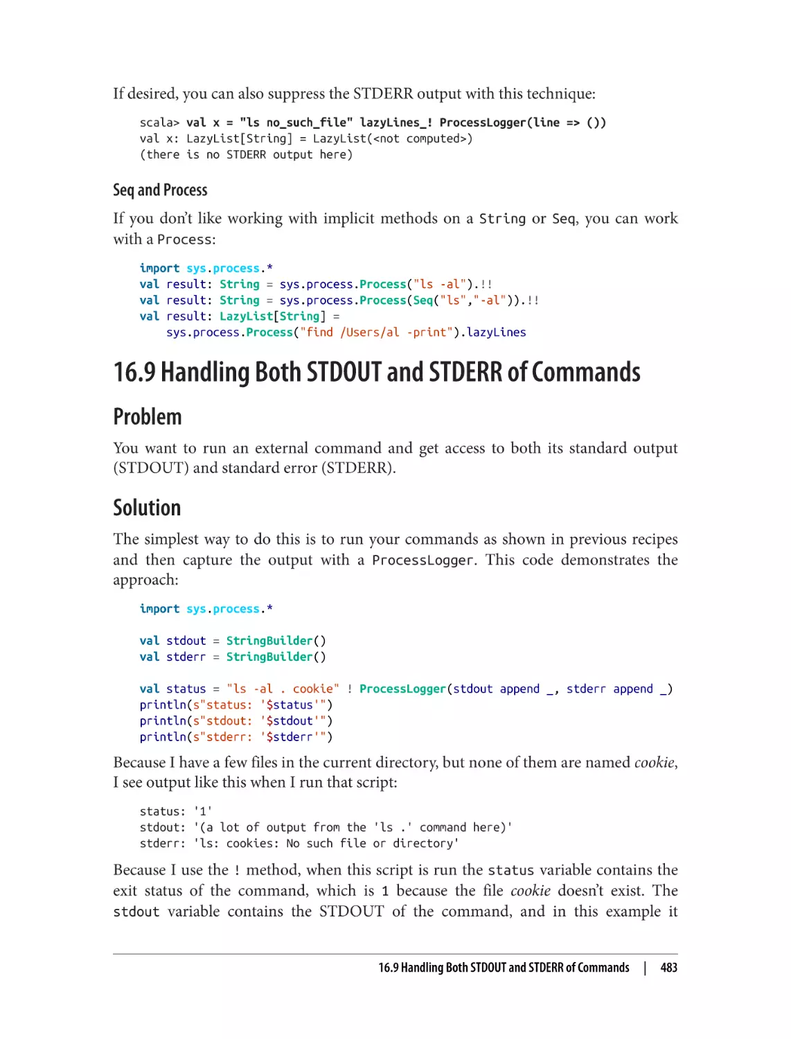 16.9 Handling Both STDOUT and STDERR of Commands
Problem
Solution