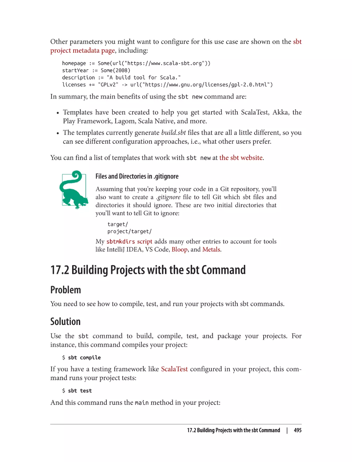 17.2 Building Projects with the sbt Command
Problem
Solution