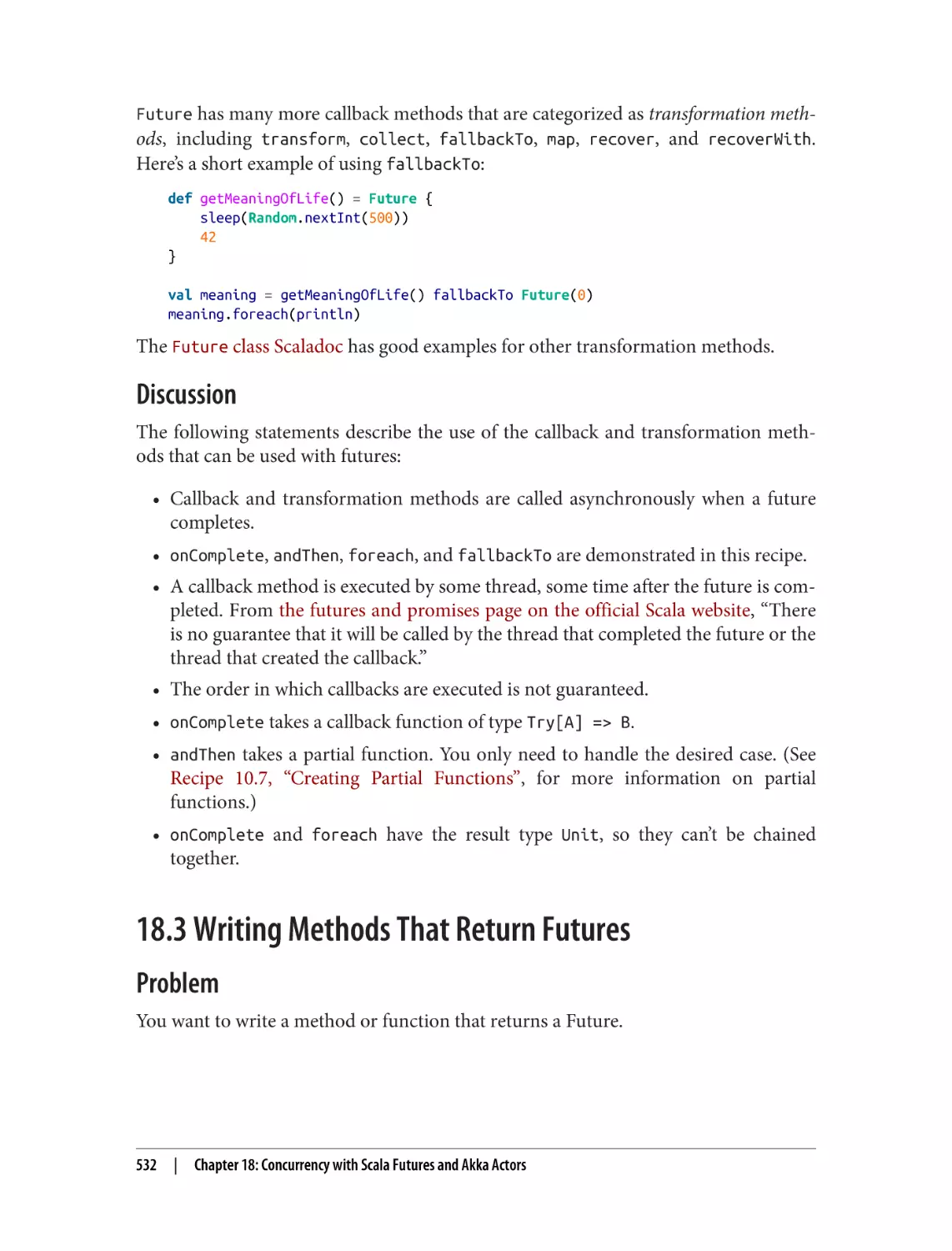 Discussion
18.3 Writing Methods That Return Futures
Problem