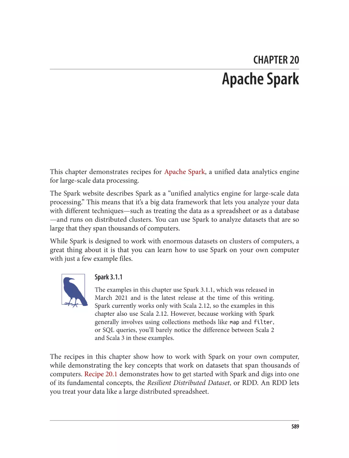 Chapter 20. Apache Spark