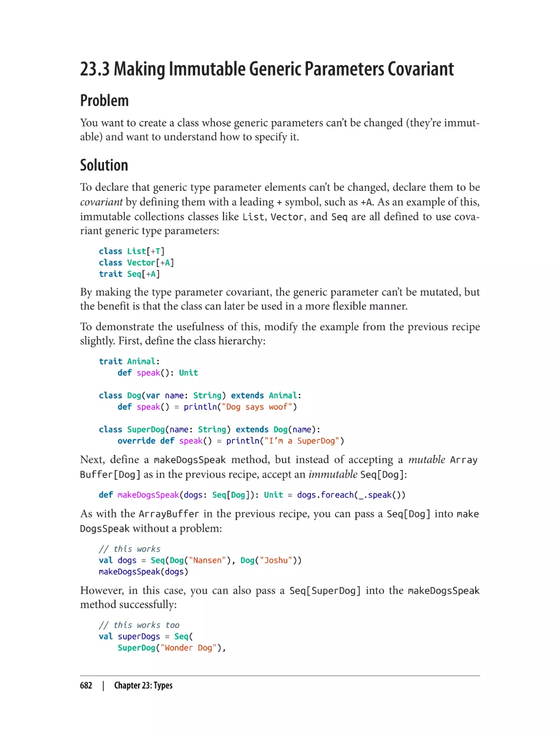 23.3 Making Immutable Generic Parameters Covariant
Problem
Solution