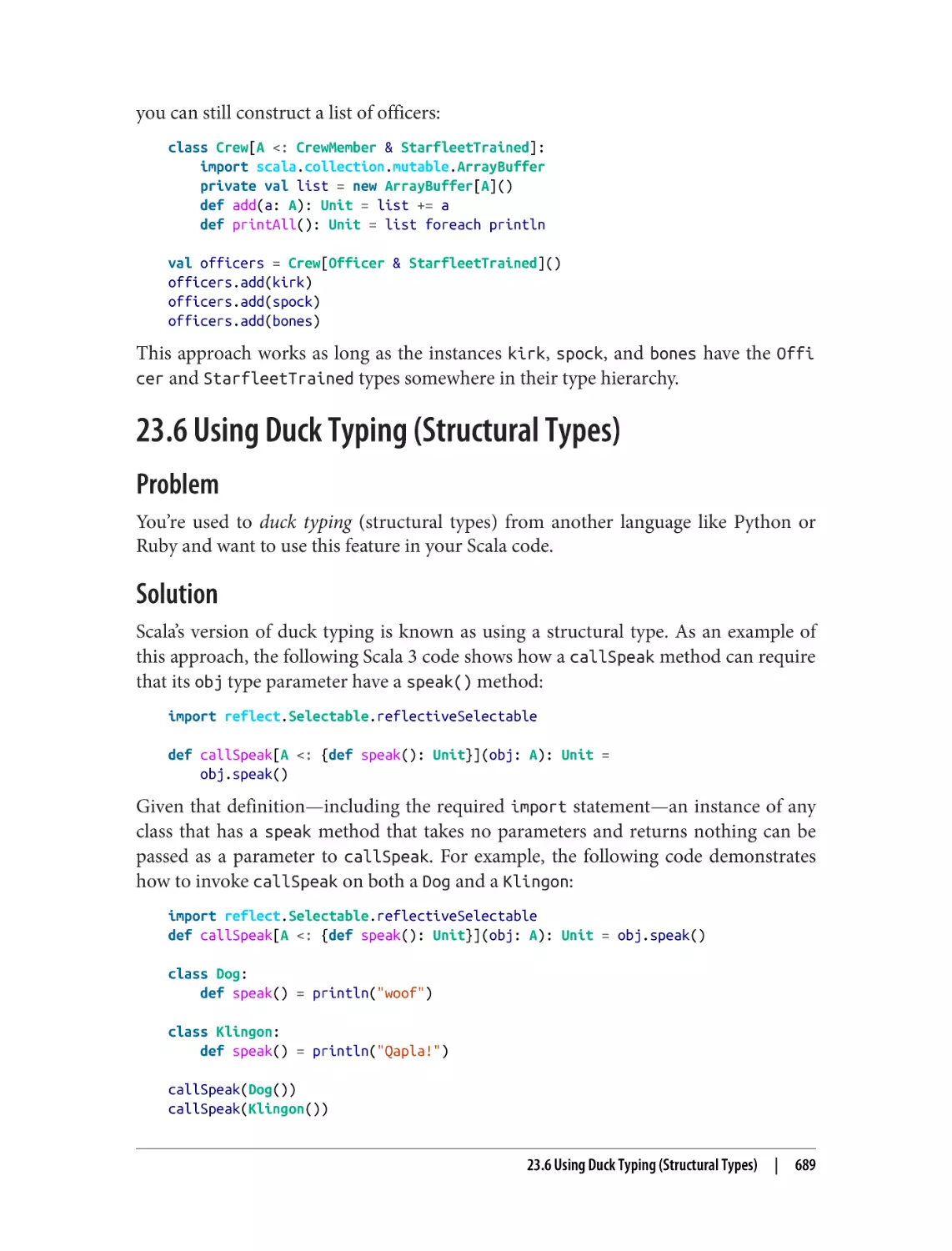 23.6 Using Duck Typing (Structural Types)
Problem
Solution