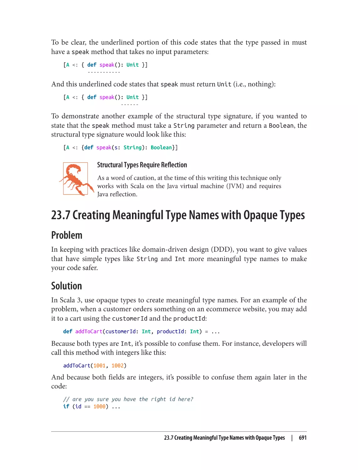 23.7 Creating Meaningful Type Names with Opaque Types
Problem
Solution