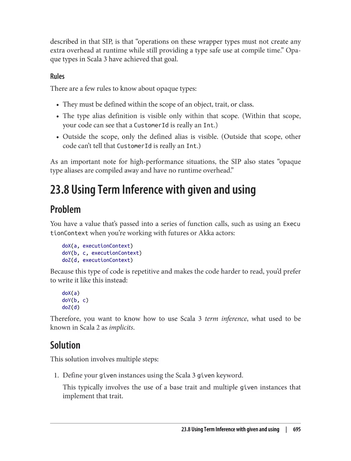 23.8 Using Term Inference with given and using
Problem
Solution