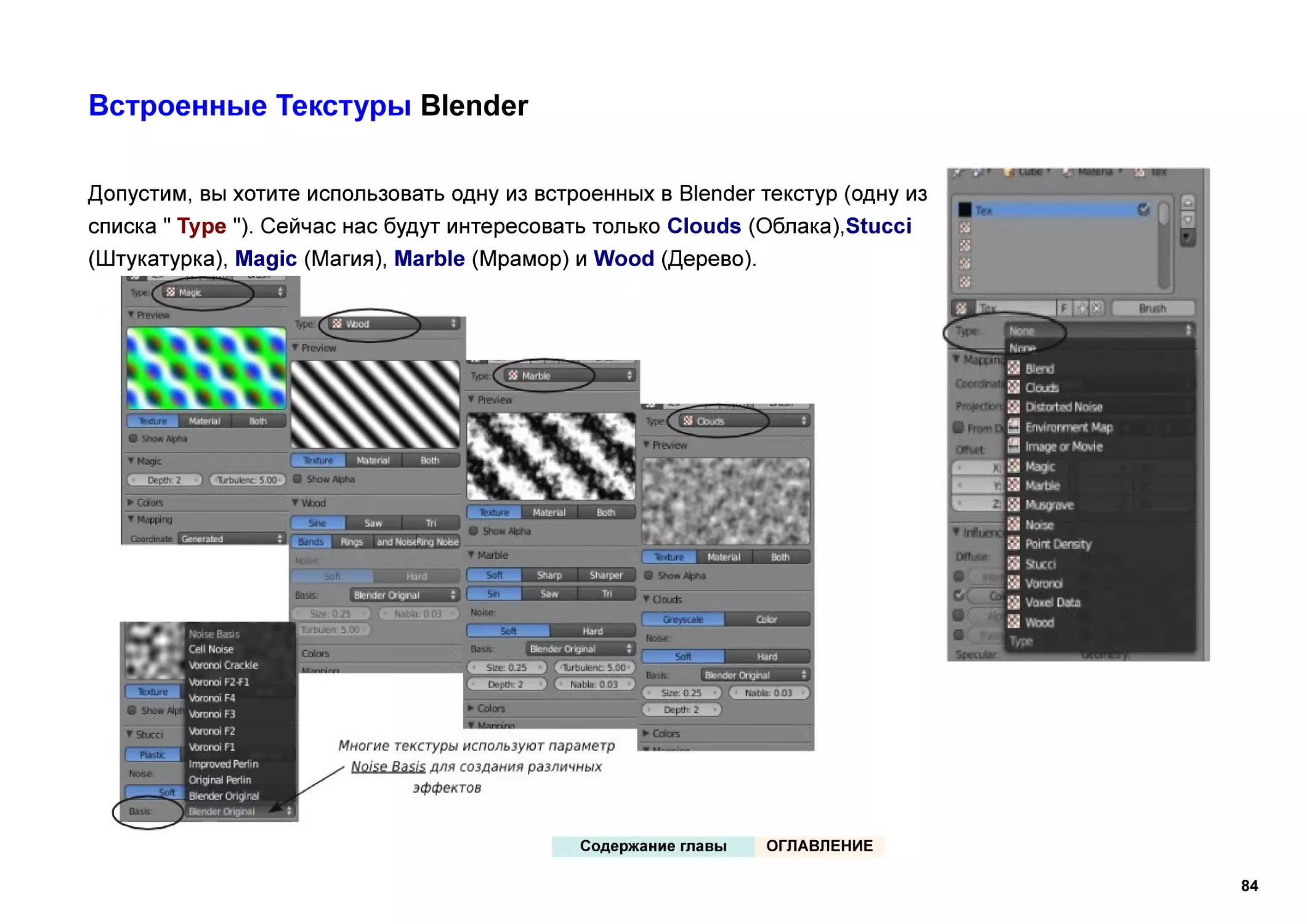 Встроенные Текстуры Blender