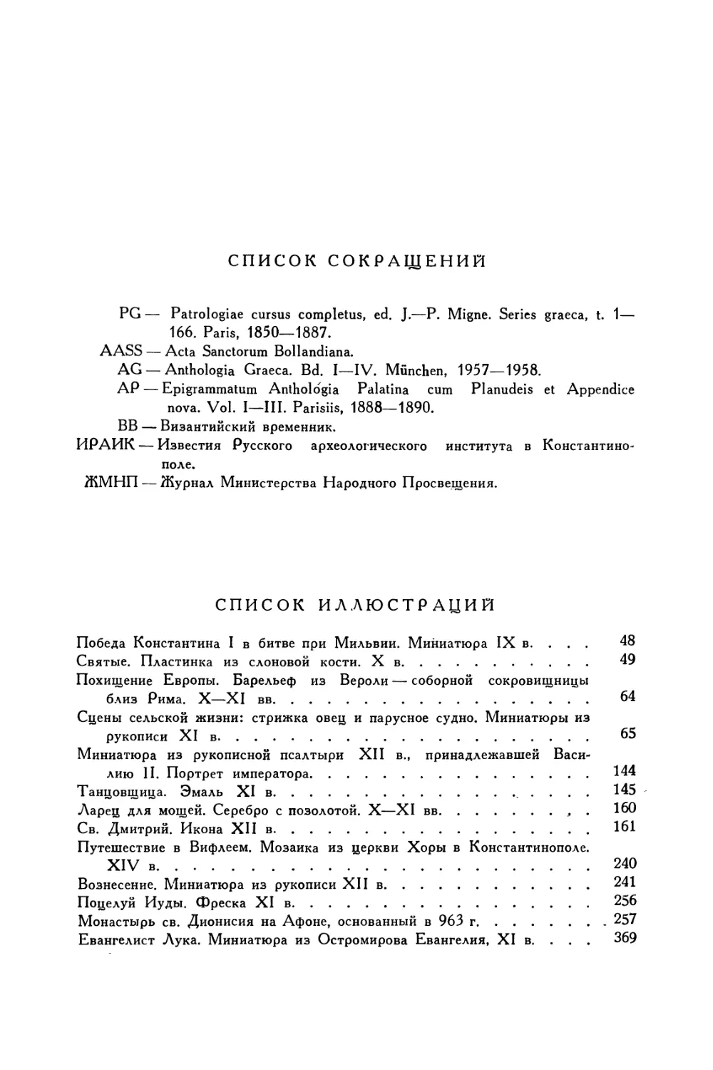 Список сокращений
Список иллюстраций