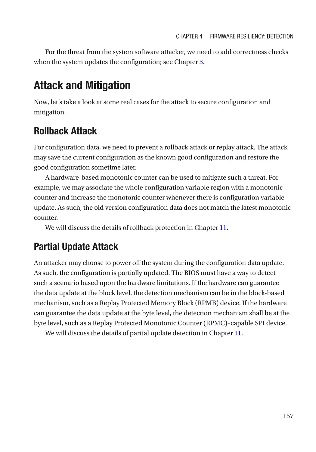 Attack and Mitigation
Rollback Attack
Partial Update Attack