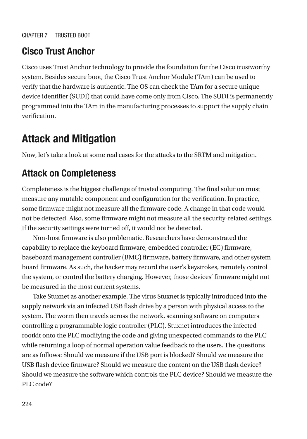Cisco Trust Anchor
Attack and Mitigation
Attack on Completeness