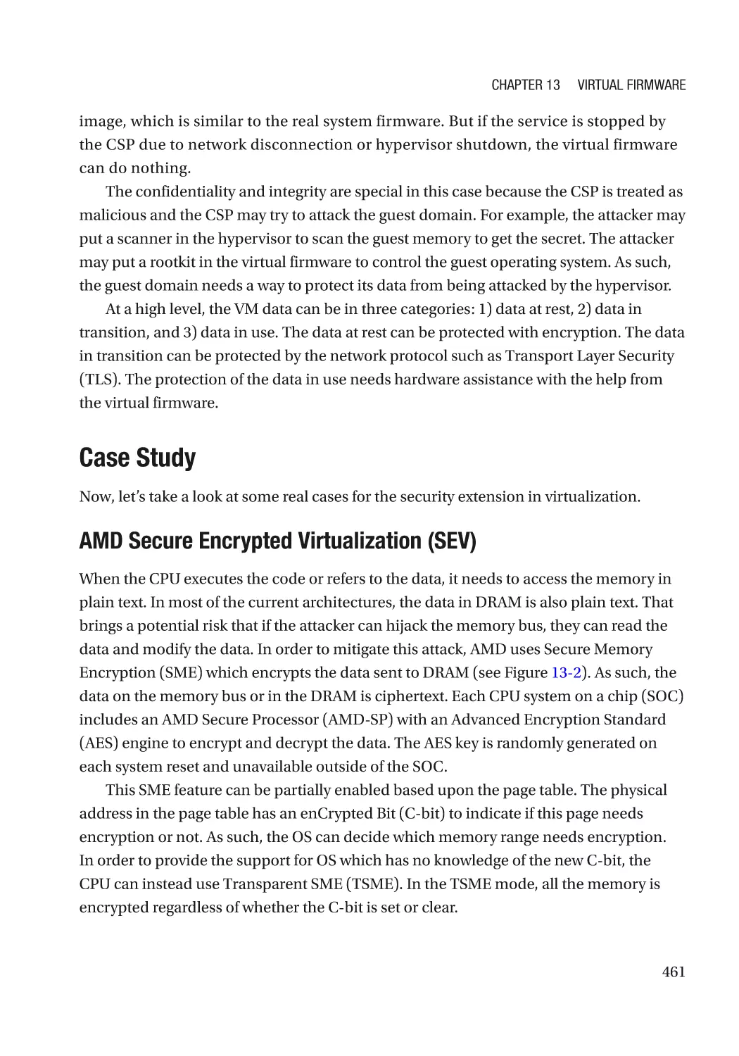 Case Study
AMD Secure Encrypted Virtualization (SEV)