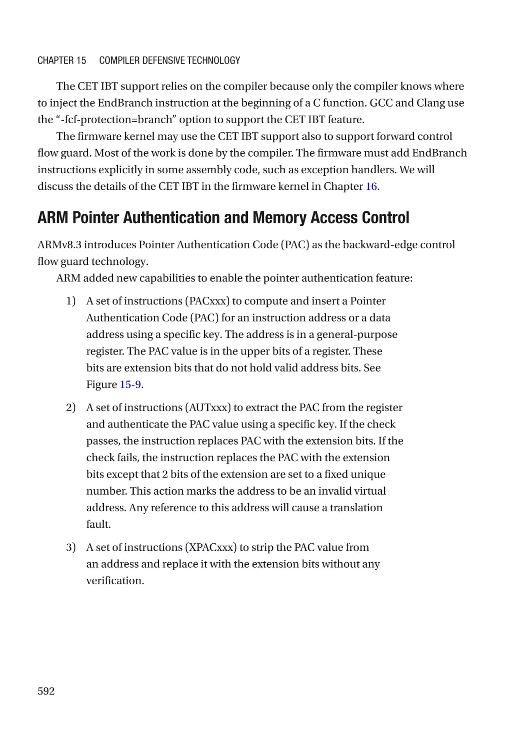 ARM Pointer Authentication and Memory Access Control