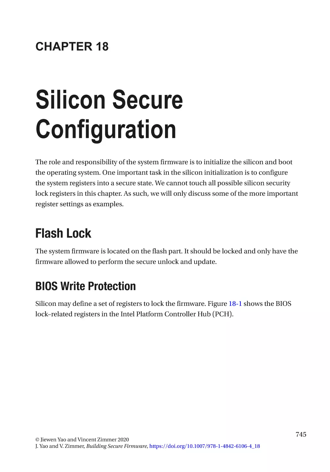 Chapter 18
Flash Lock
BIOS Write Protection