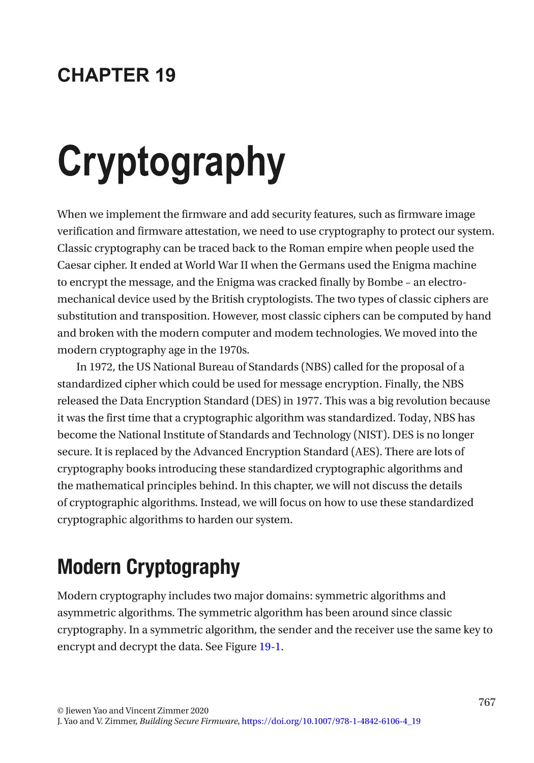 Chapter 19
Modern Cryptography