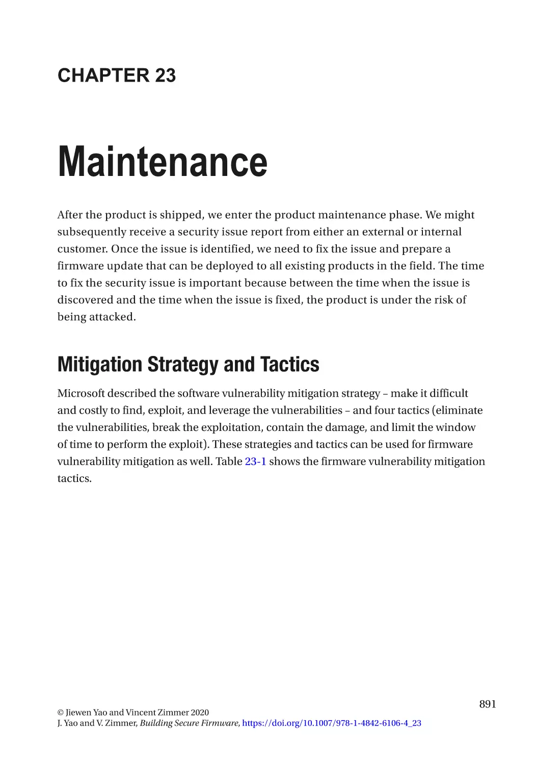 Chapter 23
Mitigation Strategy and Tactics