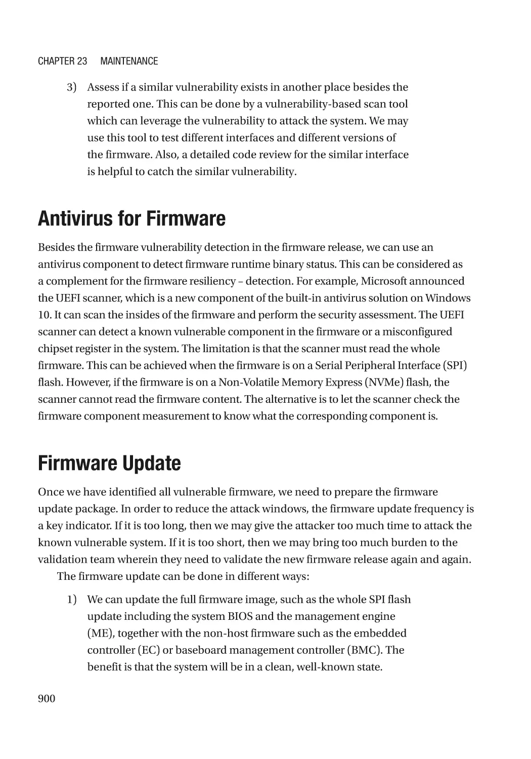 Antivirus for Firmware
Firmware Update