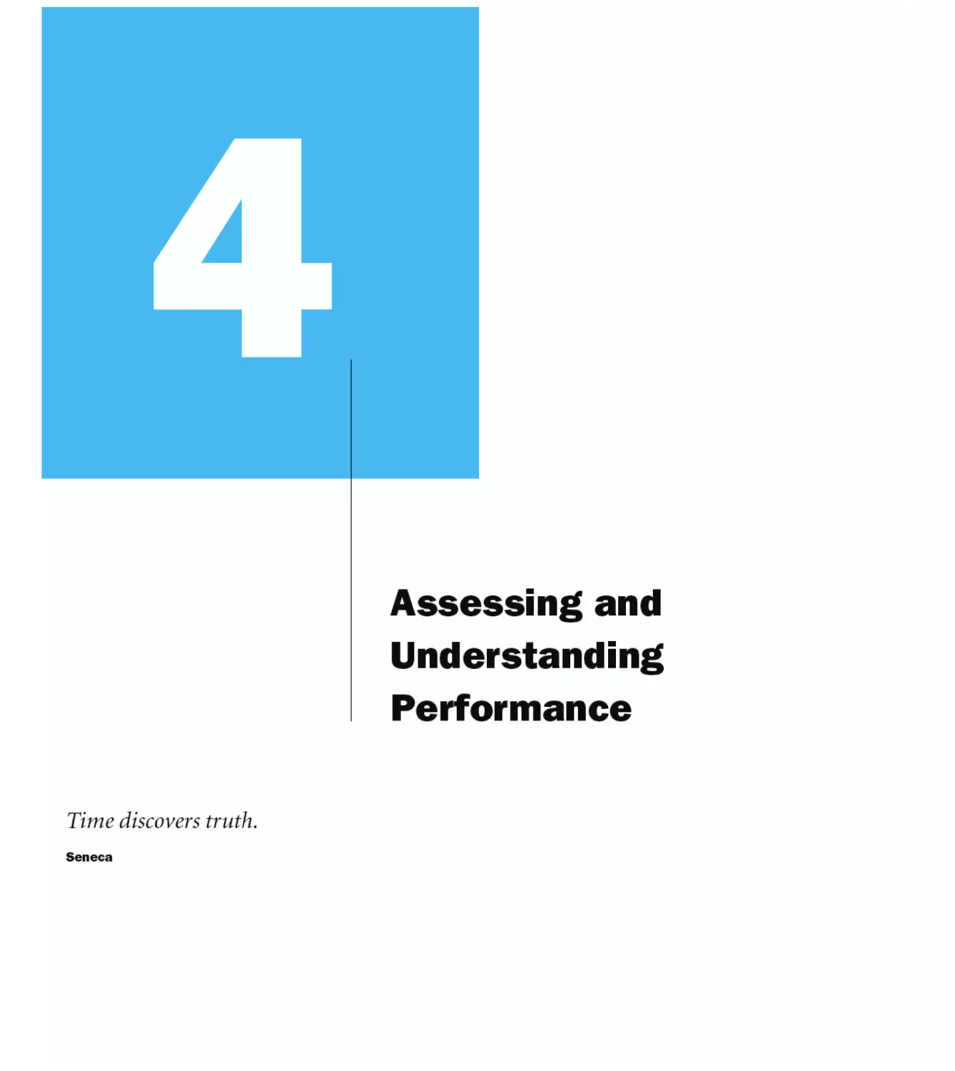 4. Assessing and Understanding Performance