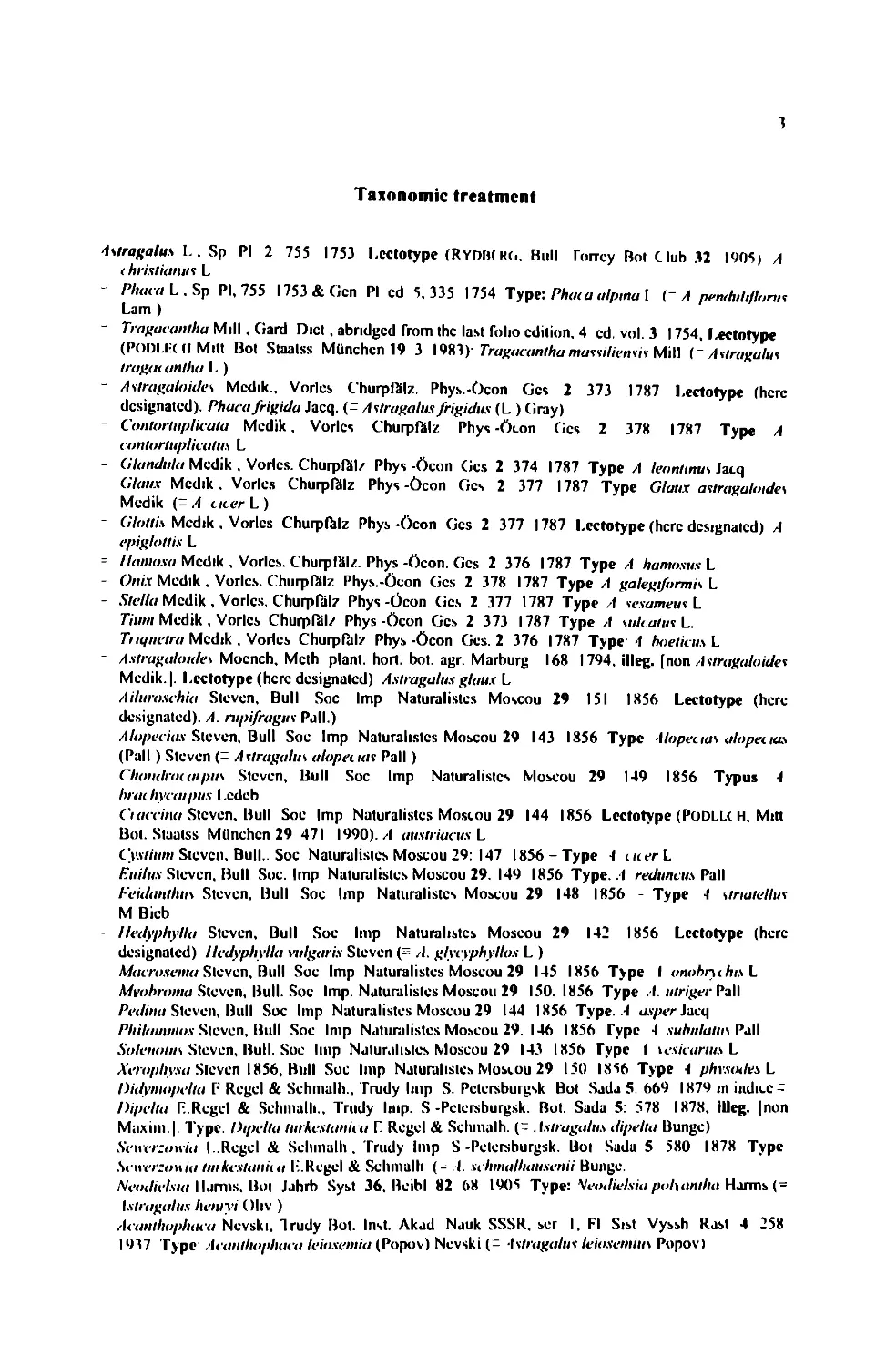 A taxonomic revision of the genus Astragalus L. (Leguminosae) in the ...