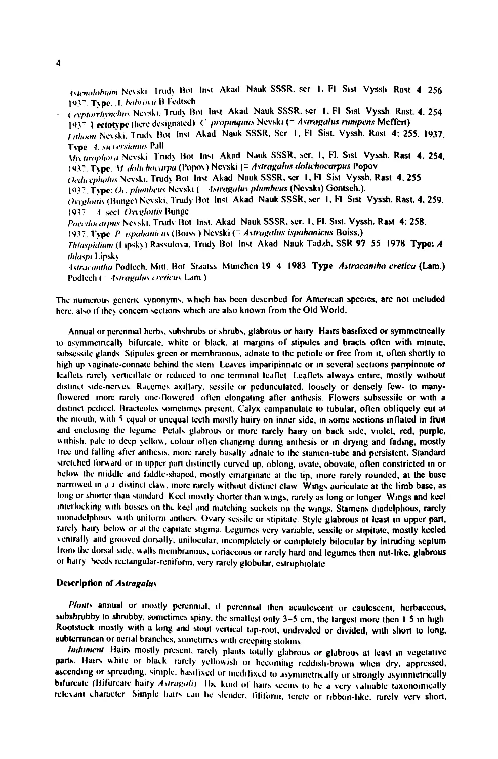 A taxonomic revision of the genus Astragalus L. (Leguminosae) in the ...