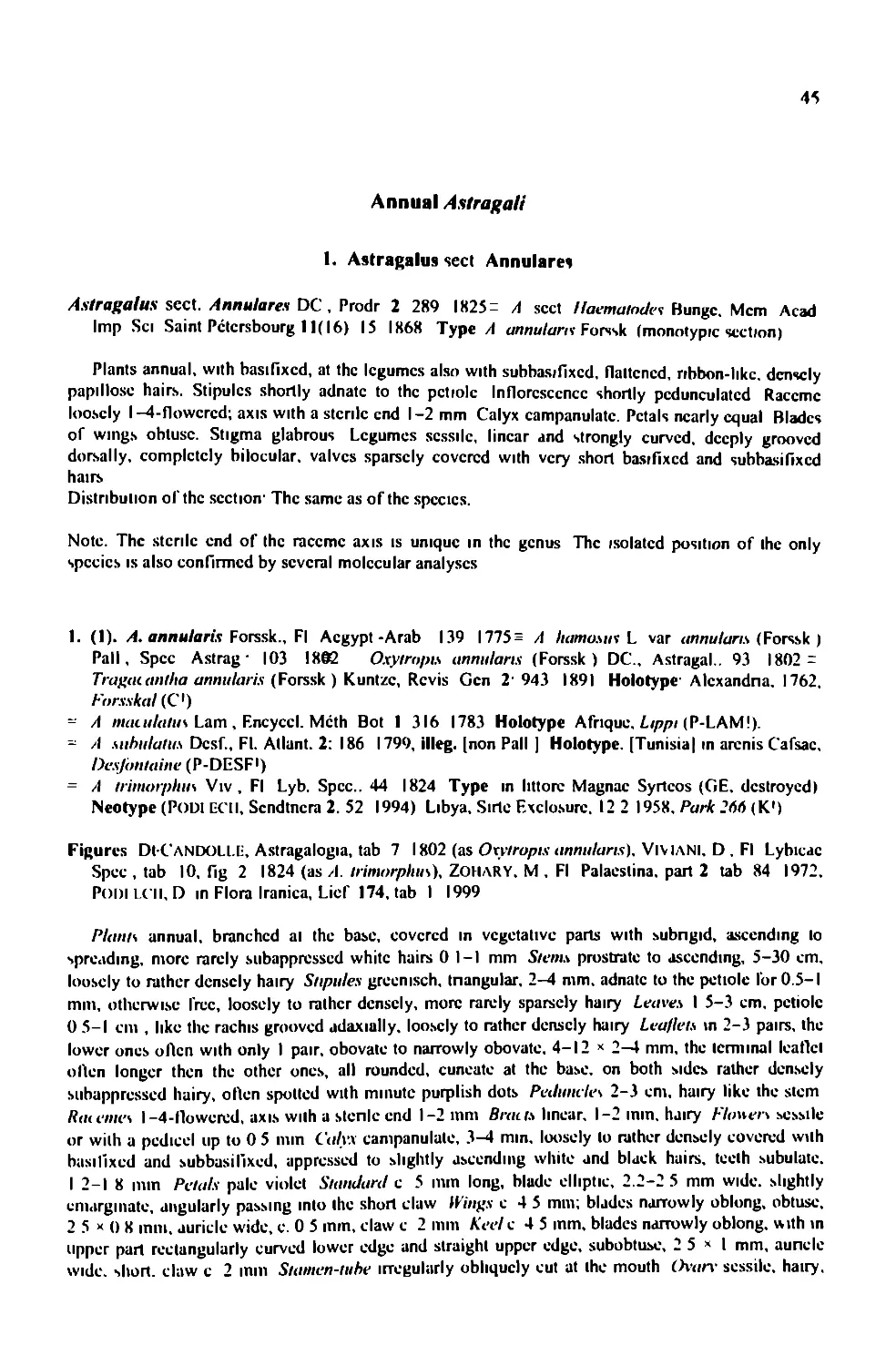 A taxonomic revision of the genus Astragalus L. (Leguminosae) in the ...