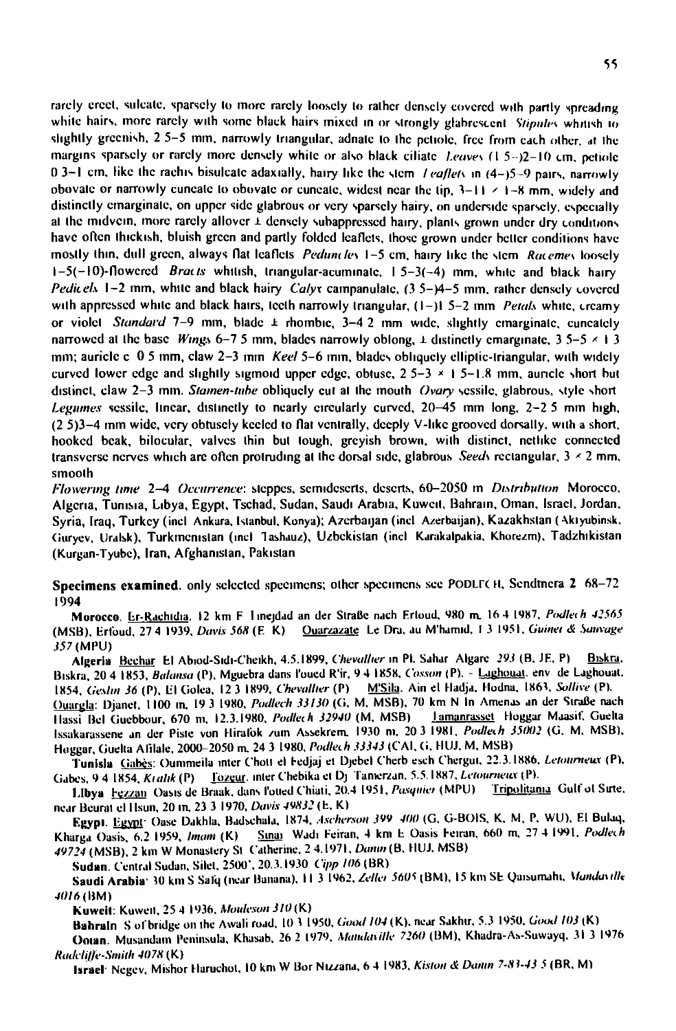 A taxonomic revision of the genus Astragalus L. (Leguminosae) in the ...