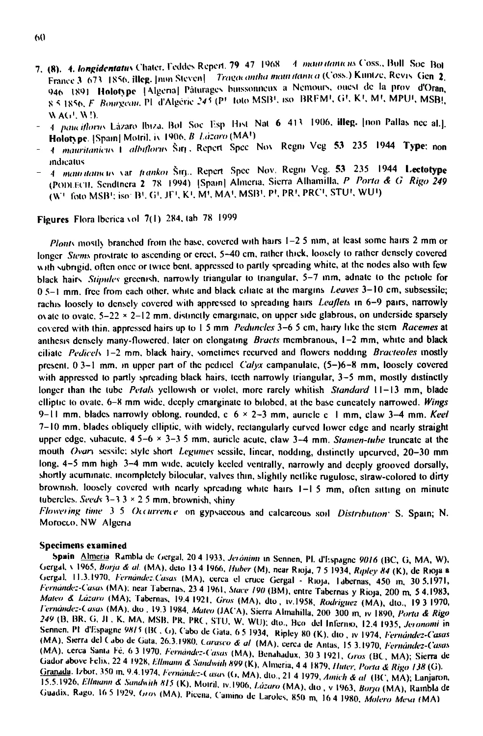 A taxonomic revision of the genus Astragalus L. (Leguminosae) in the ...