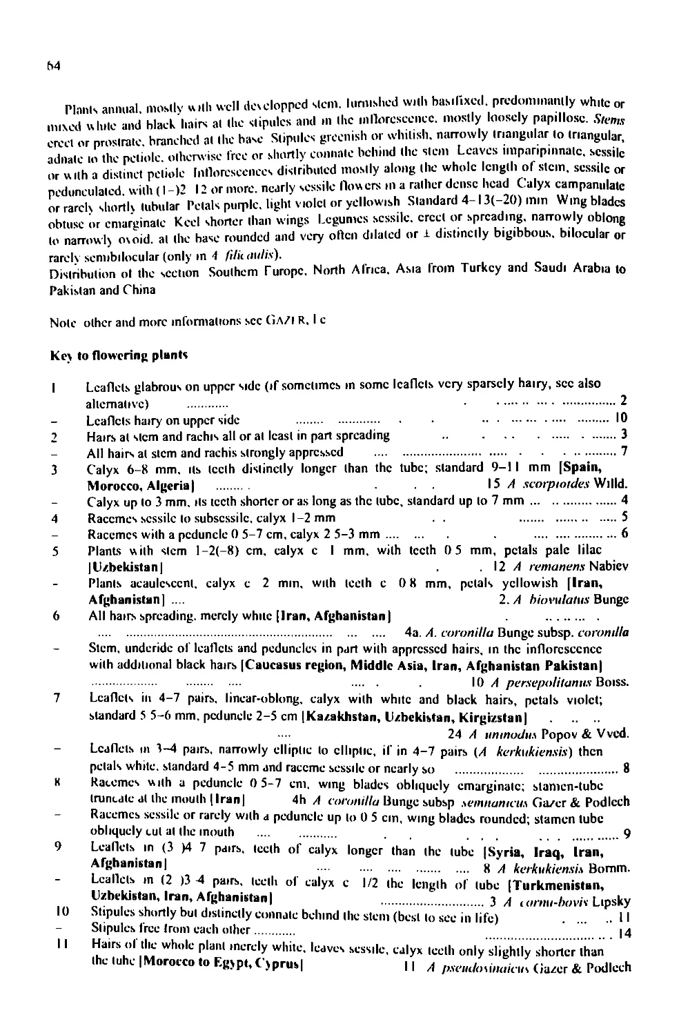 A taxonomic revision of the genus Astragalus L. (Leguminosae) in the ...