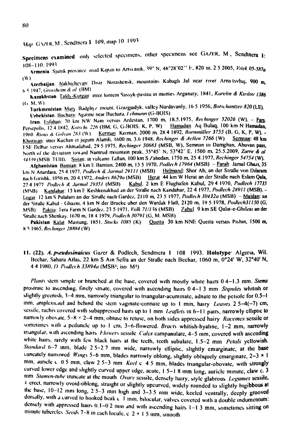 A taxonomic revision of the genus Astragalus L. (Leguminosae) in the ...
