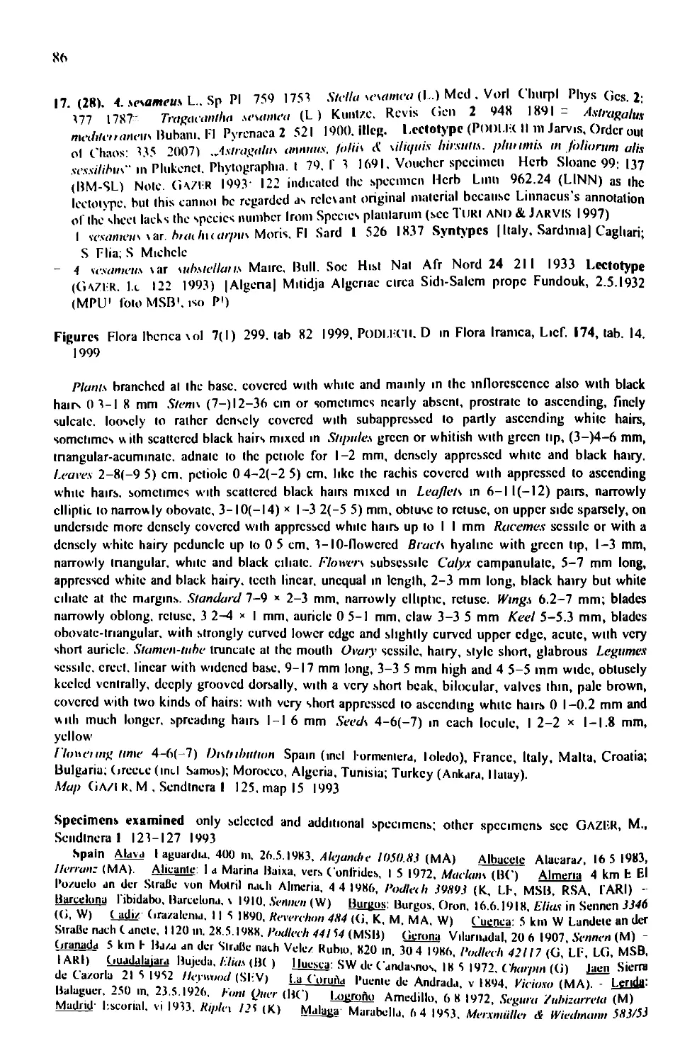 A taxonomic revision of the genus Astragalus L. (Leguminosae) in the ...