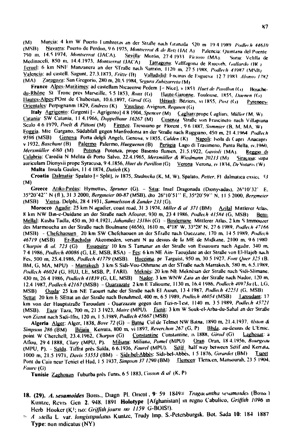 A taxonomic revision of the genus Astragalus L. (Leguminosae) in the ...