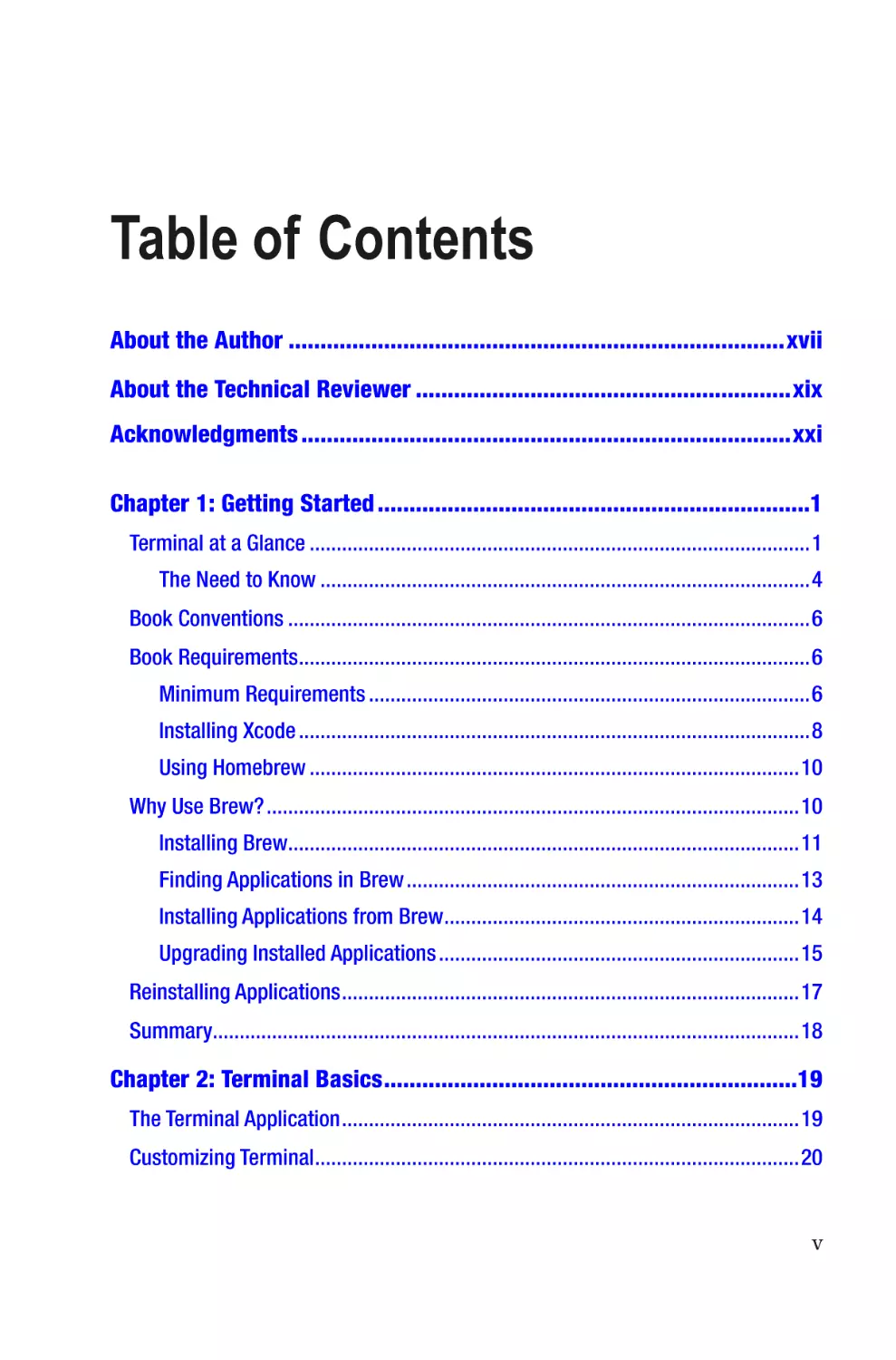 Table of Contents