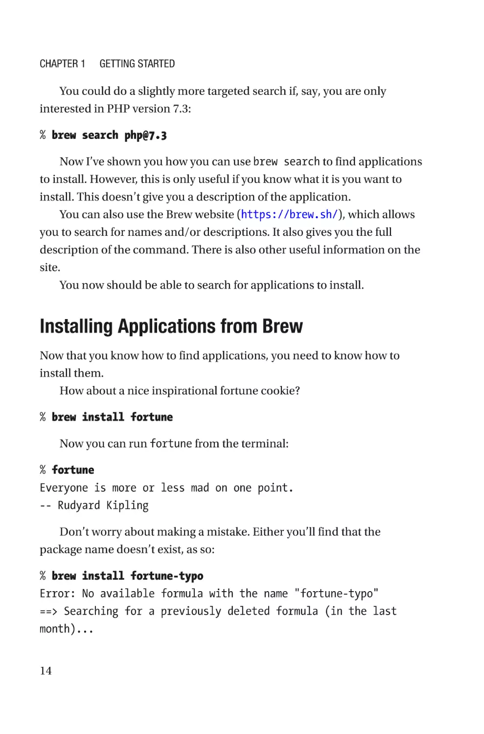 Installing Applications from Brew