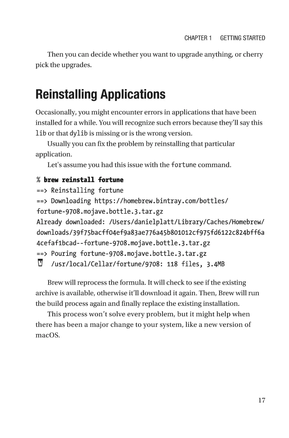 Reinstalling Applications