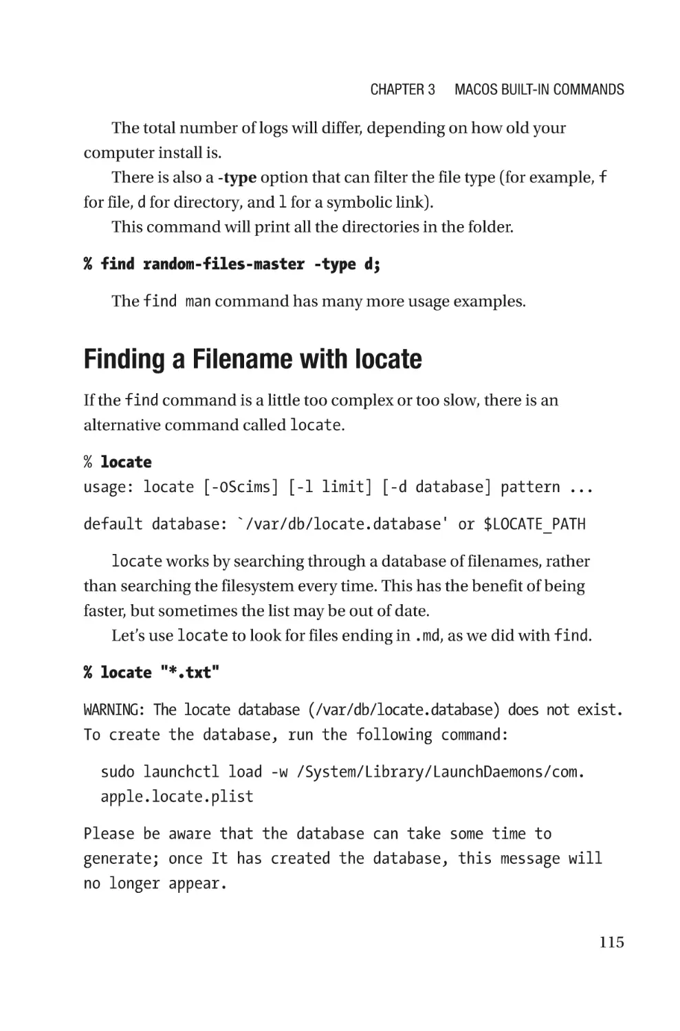 Finding a Filename with locate