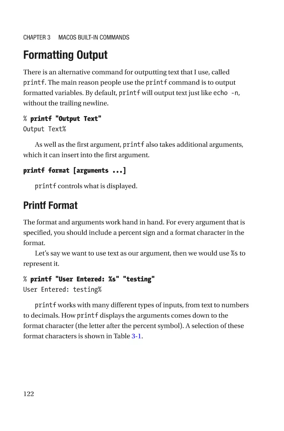 Formatting Output
Printf Format