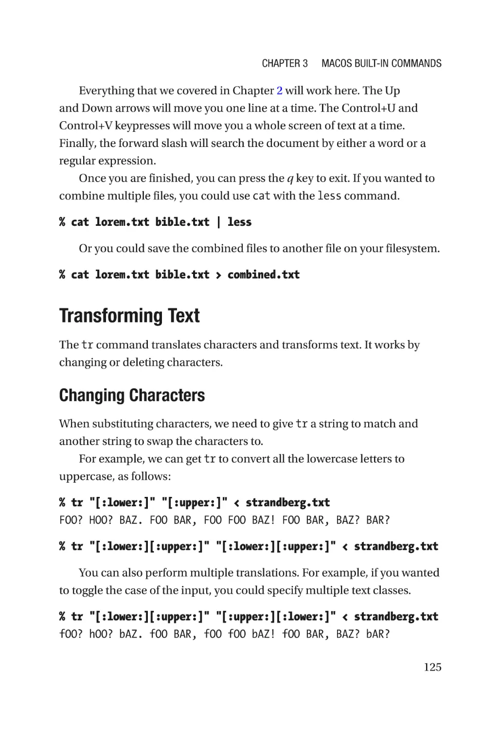 Transforming Text
Changing Characters