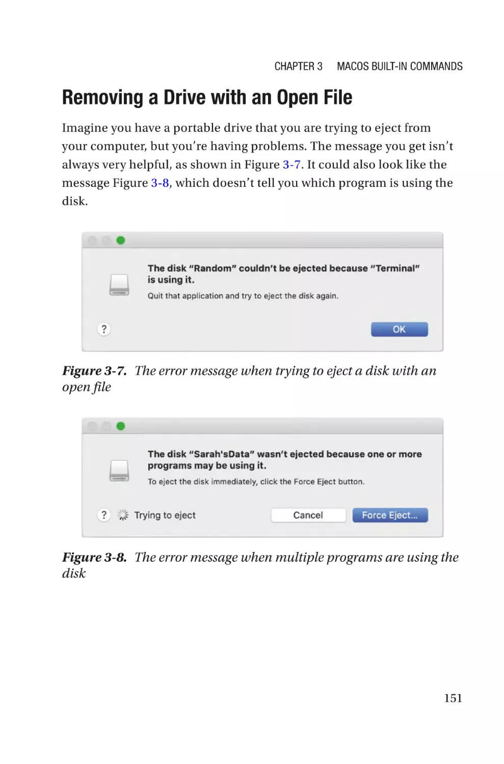 Removing a Drive with an Open File