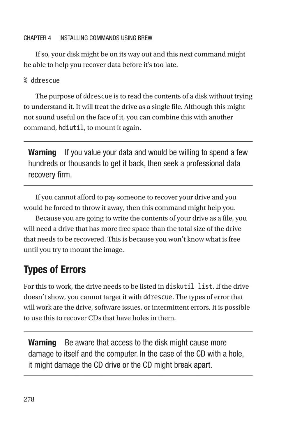 Types of Errors