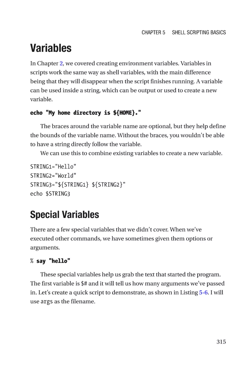 Variables
Special Variables