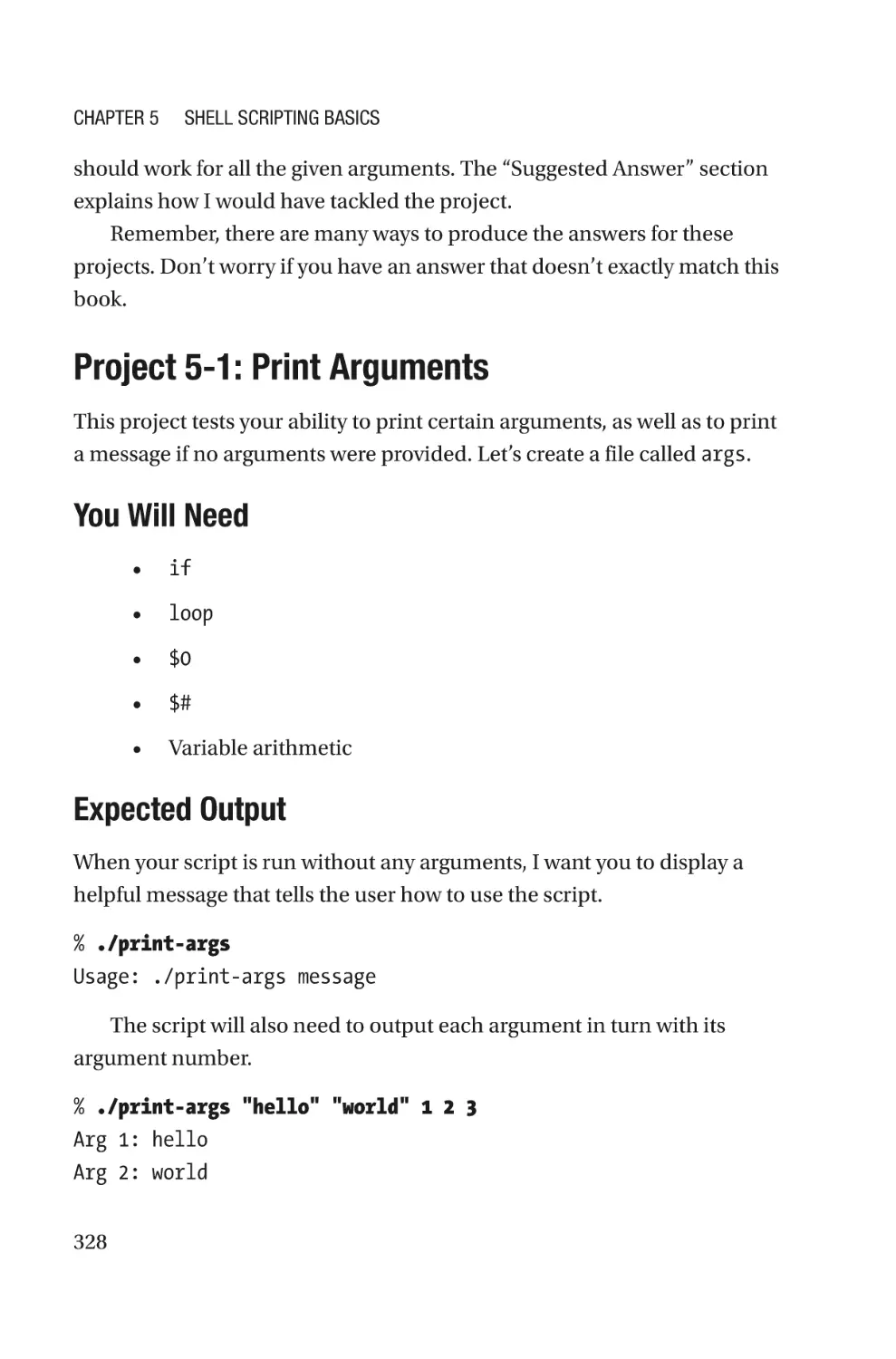 Project 5-1
You Will Need
Expected Output