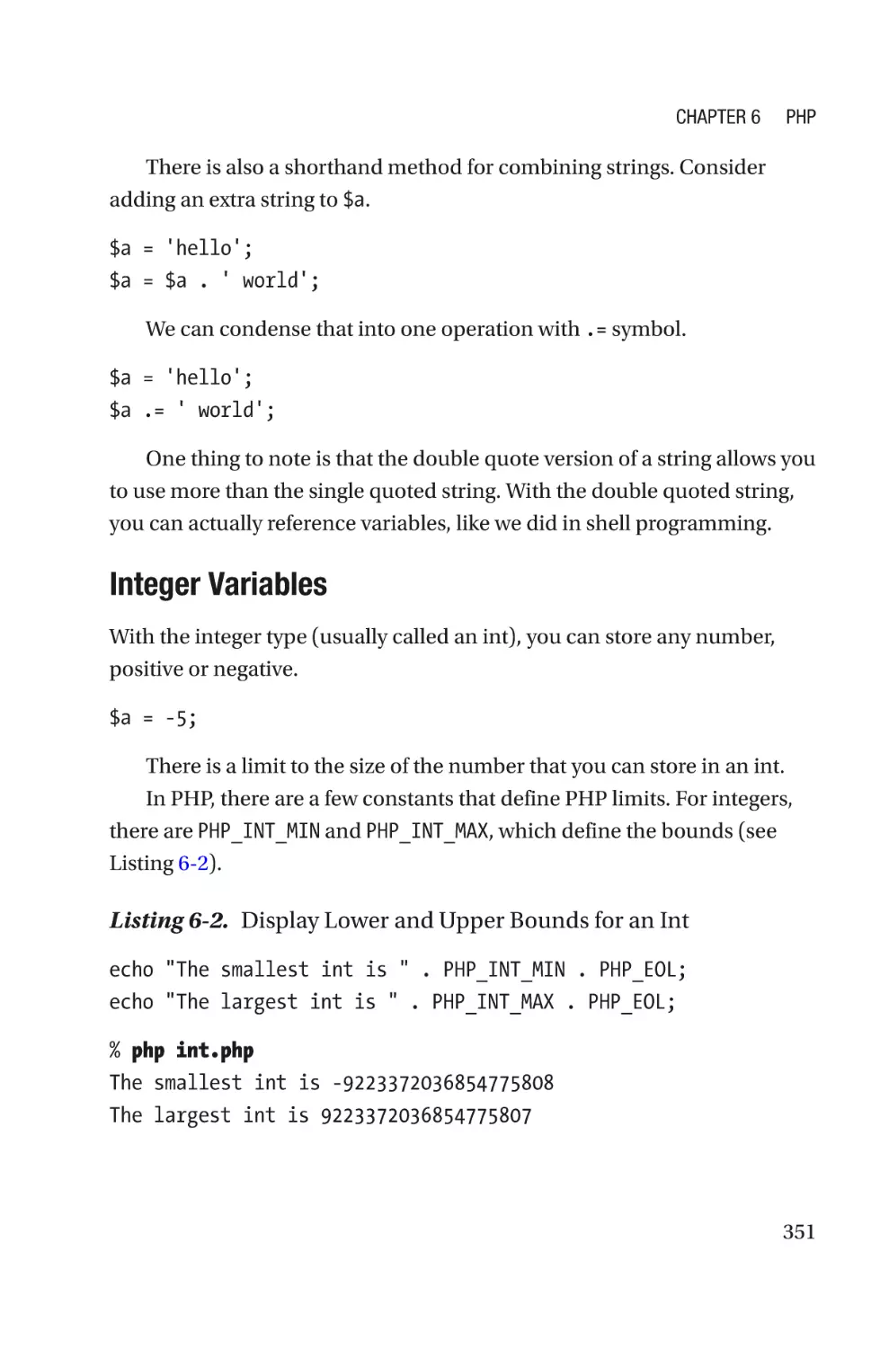 Integer Variables