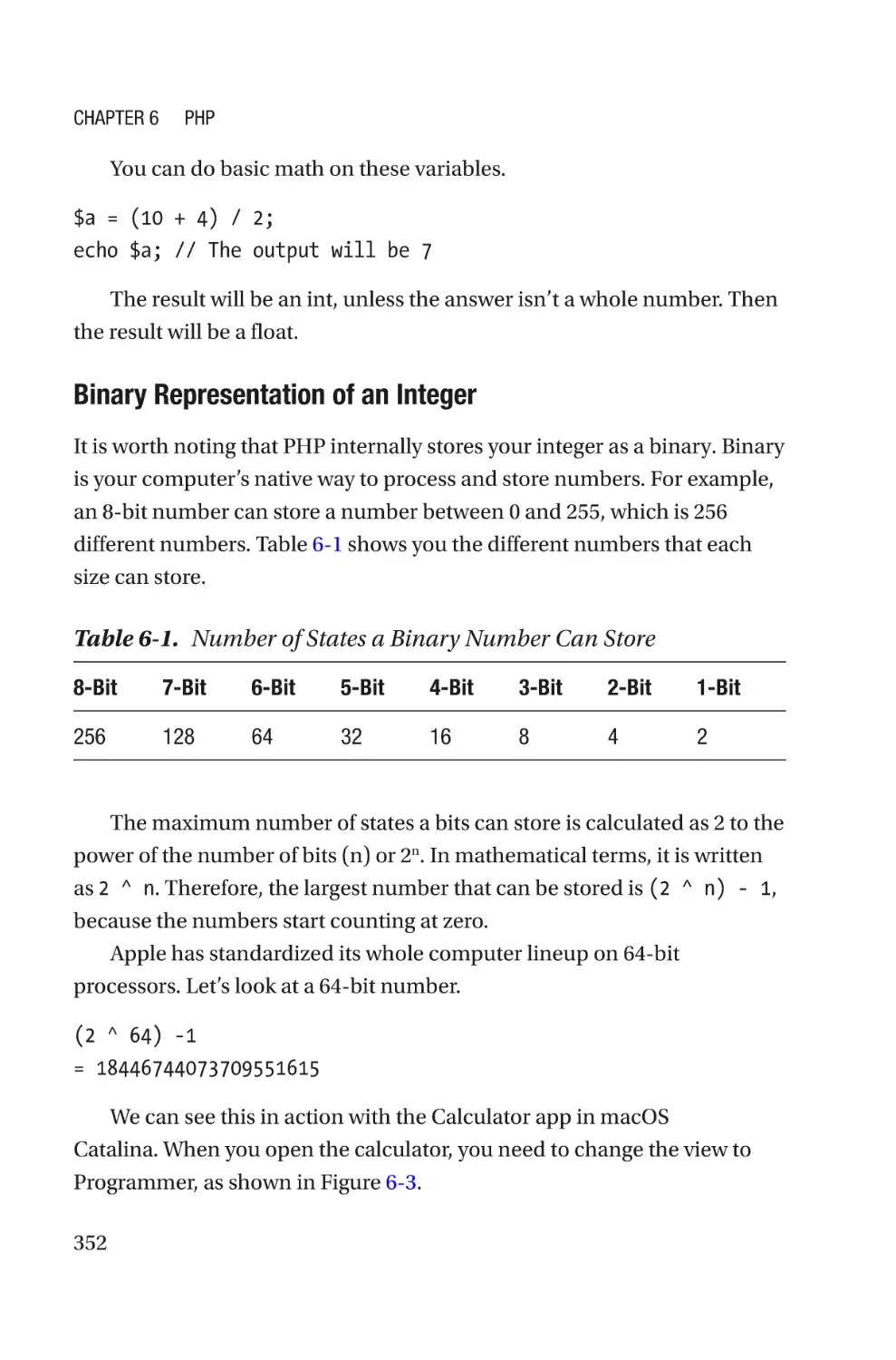 Binary Representation of an Integer