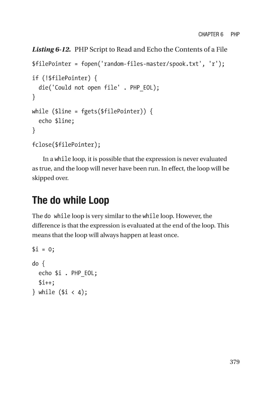 The do while Loop