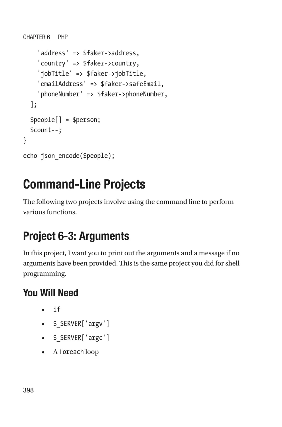 Command-Line Projects
Project 6-3
You Will Need