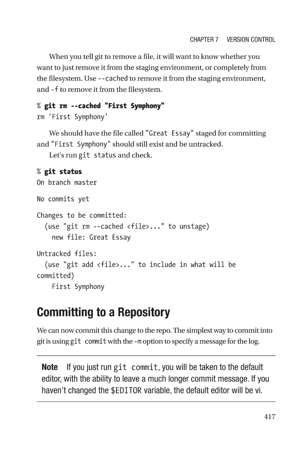 Committing to a Repository